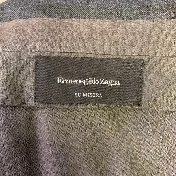 ERMENEGILDO ZEGNA Size 32 Grey Wool Slim Fit Dress Pants